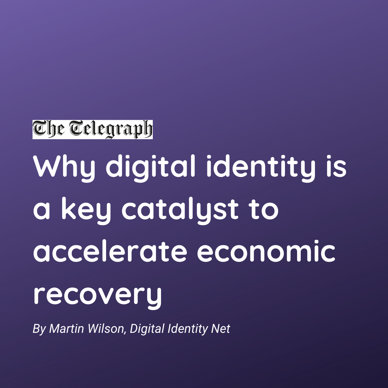 Why digital identity is a key catalyst to accelerate economic recovery